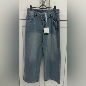 Halara Flex Asymmetric Baggy Wide Leg Jeans size Small Regular